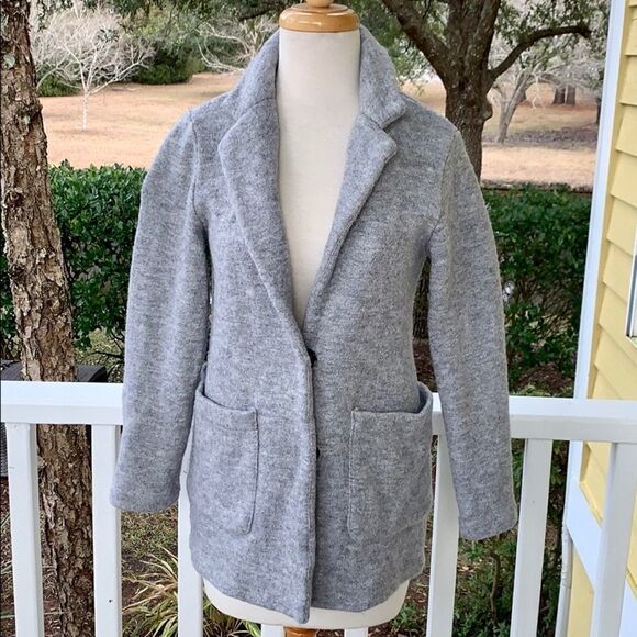 Nanette Lepore Wool Blend Cardigan Jacket Gray - Picture 2 of 5